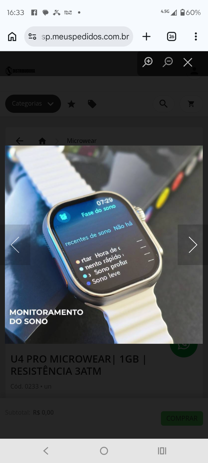 U4 Pro Microwear 1GB ( prova d'água) 3ATM - Imagem 6