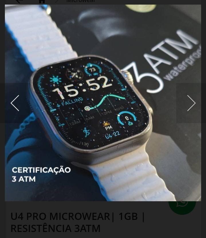 U4 Pro Microwear 1GB ( prova d'água) 3ATM
