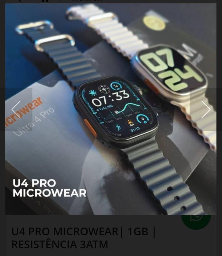 U4 Pro Microwear 1GB ( prova d'água) 3ATM - Imagem 2