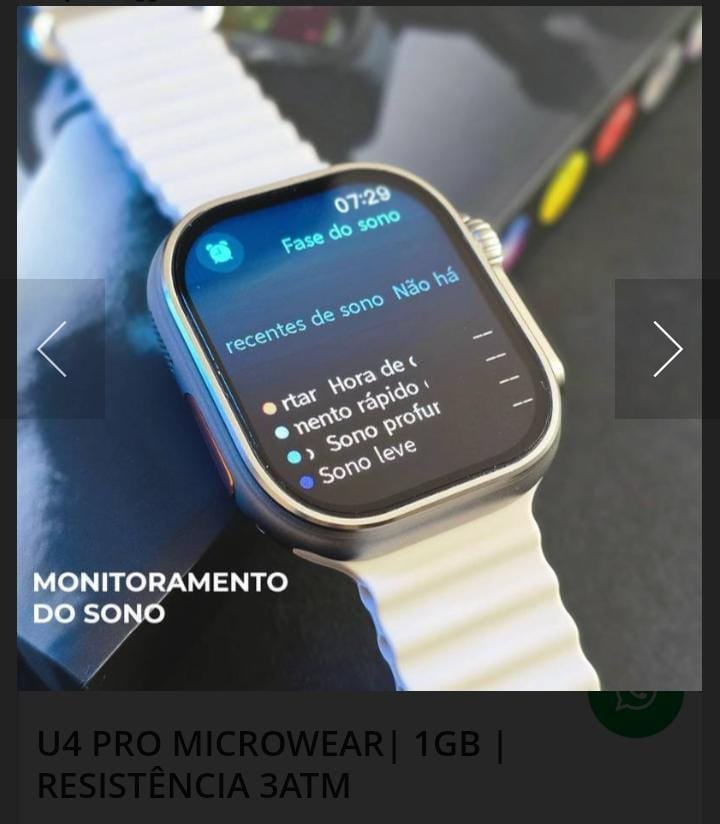 U4 Pro Microwear 1GB ( prova d'água) 3ATM - Imagem 2
